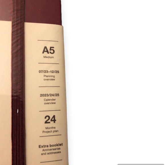 Leuchtturm 1917 2023-2024 A5 Academic Weekly Planner bullet journal NWT Port Red - Picture 6 of 9